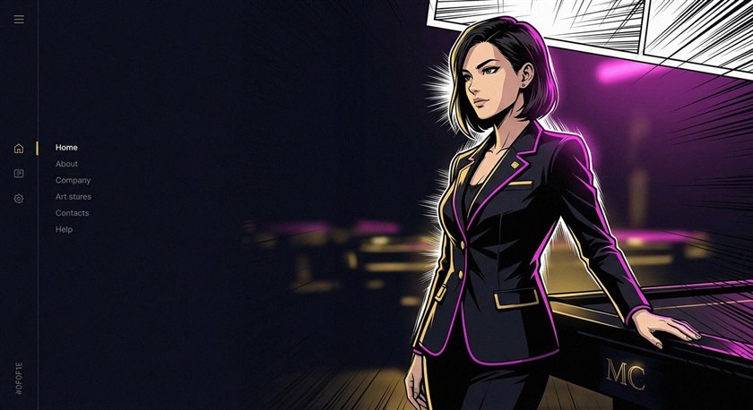 Anime-Charakter in actionreichem Gaming-Szenario